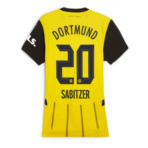 Fotballdrakt Dame Borussia Dortmund Marcel Sabitzer #20 Hjemmedrakt 2024-25 Kortermet